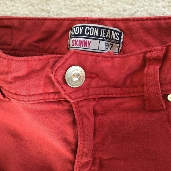 Body Con Jeans by Amethyst skinny Red Size 7 - Picture 4 of 6